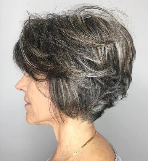 Dark Blonde with Grey Highlights Dark Blonde with Grey Highlights — Hair Color for Women Over 70