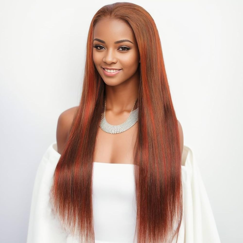 Sleek Copper With Subtle Red Highlights Sleek Copper With Subtle Red Highlights — Copper Hair on Black Women