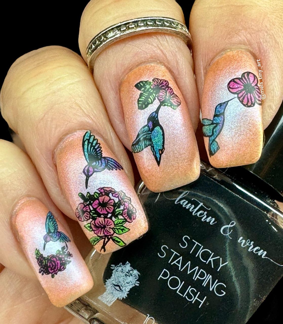 Glossy With Shimmer Visual Idea Glossy With Shimmer Visual Idea — Stamping Nails