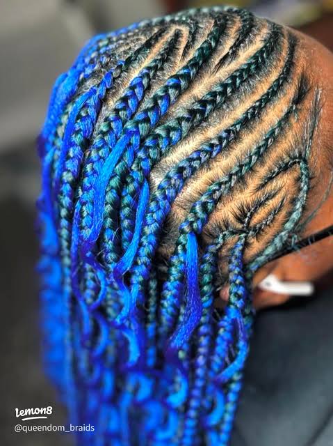 Blue and Black Tribal Braids — Colorful Braids