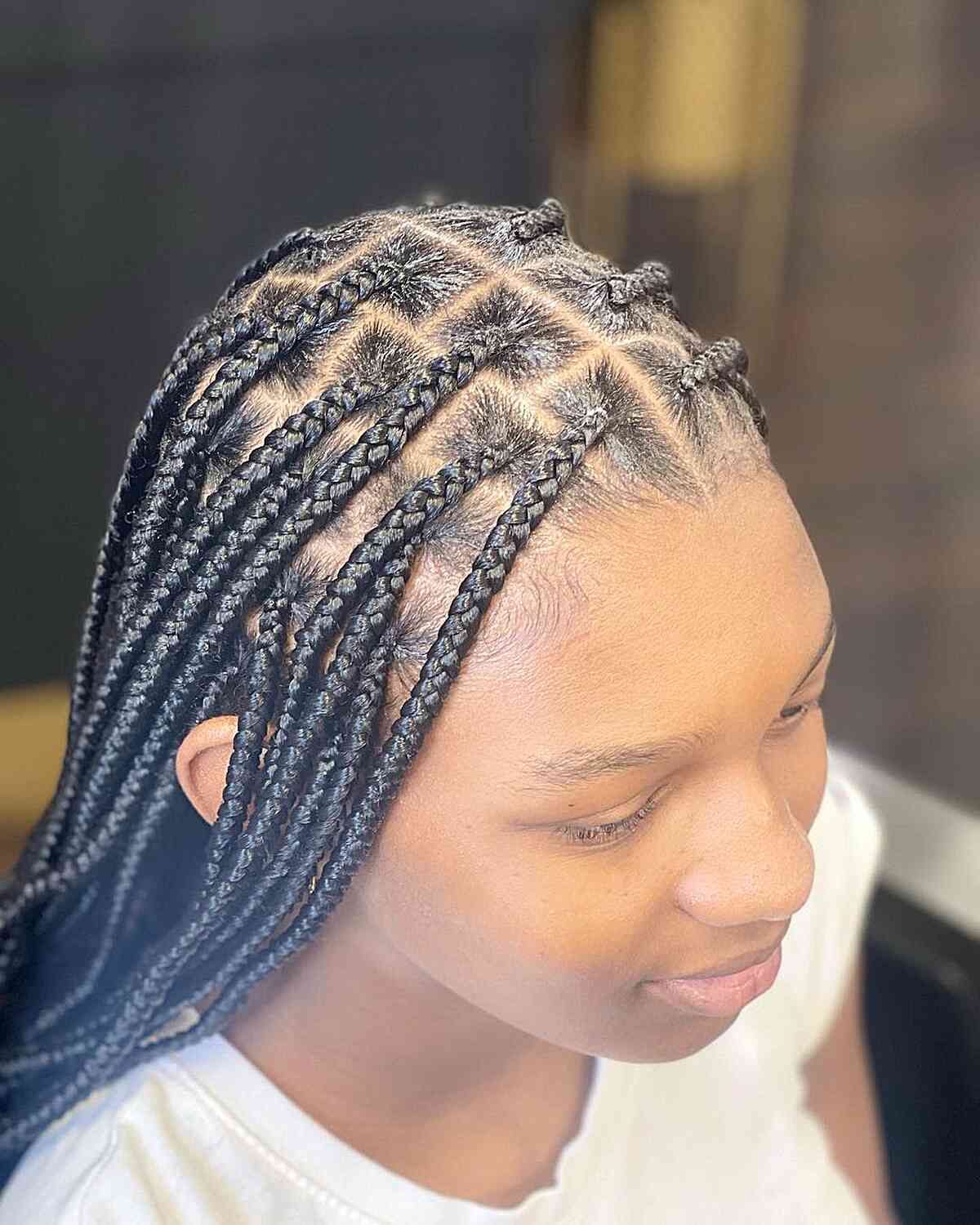 Mid-Back Neat Knotless Box Braids — Knotless Braids