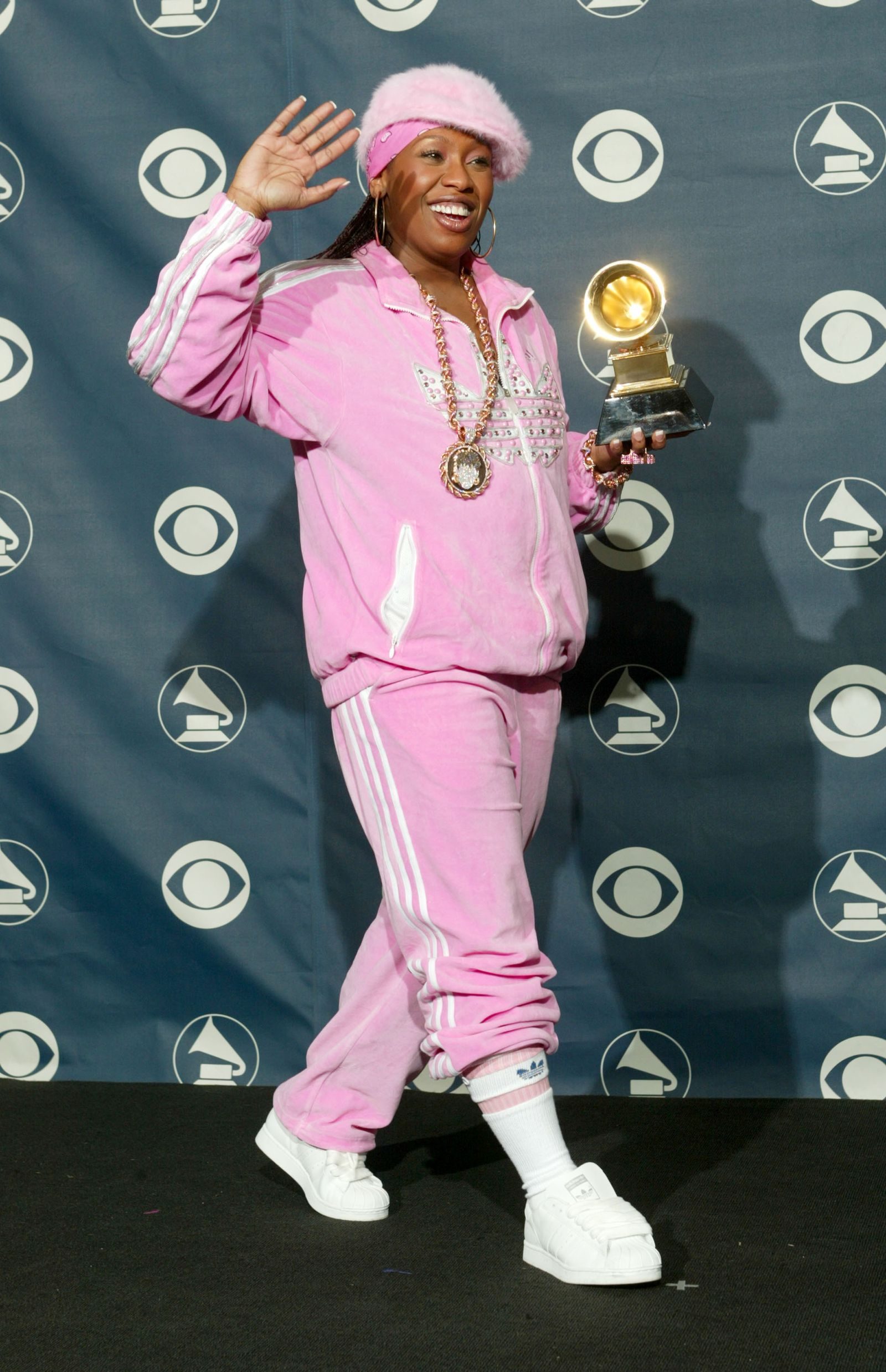 Awards Ceremony Ready: Pink Velour Tracksuit with Beanie Awards Ceremony Ready: Pink Velour Tracksuit with Beanie — McBling Outfits
