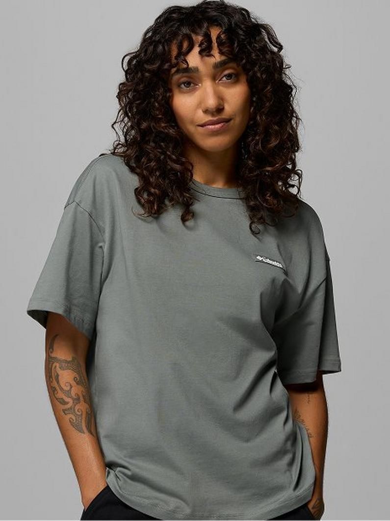 Grey Oversized T-Shirt with Small Logo Detail — Oversized Shirts