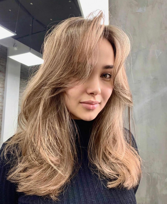 Ashy Beige Blonde Feathered Layers Ashy Beige Blonde Feathered Layers — Hair Color for Asian Hair