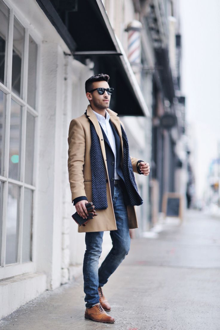 Sophisticated Outerwear: Camel Overcoat and Slim Jeans Sophisticated Outerwear: Camel Overcoat and Slim Jeans — Outfits for Men Over 40