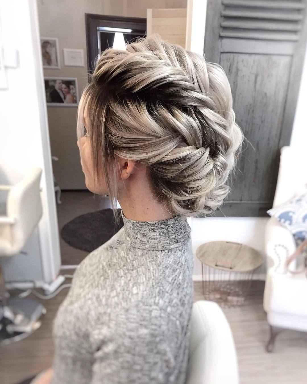 Ash Blonde Complex Braided Texture — Braided Updo