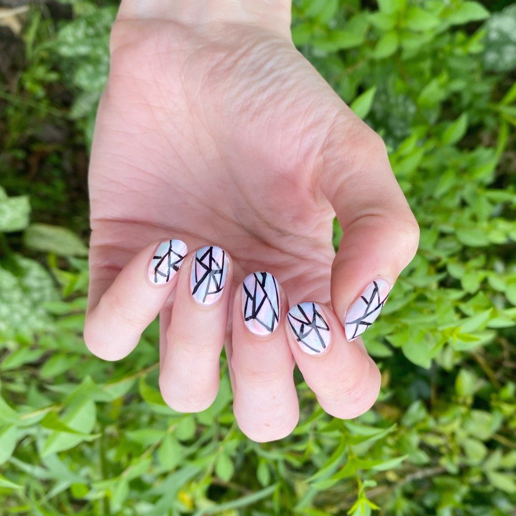 Minimalist Matte Geometric Line Nails Minimalist Matte Geometric Line Nails — Geometric Nails