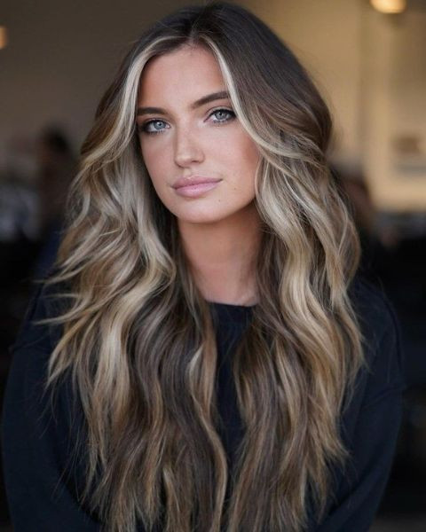 Long Layers With Blonde Face Frame Long Layers With Blonde Face Frame — Face Framing Highlights