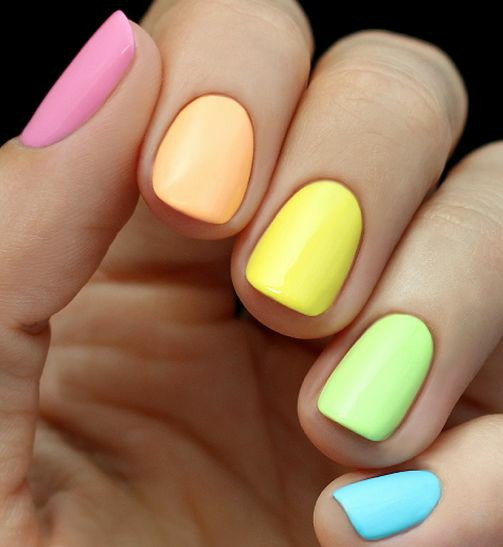 Matte Visual Idea Matte Visual Idea — Skittle Nails