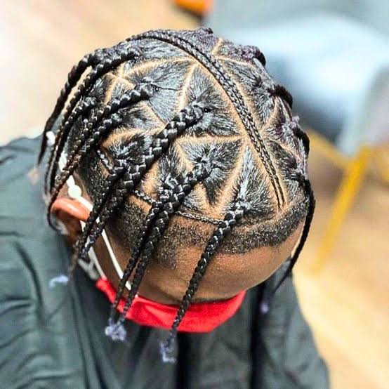 Medium Thickness Triangle Part Braids Medium Thickness Triangle Part Braids