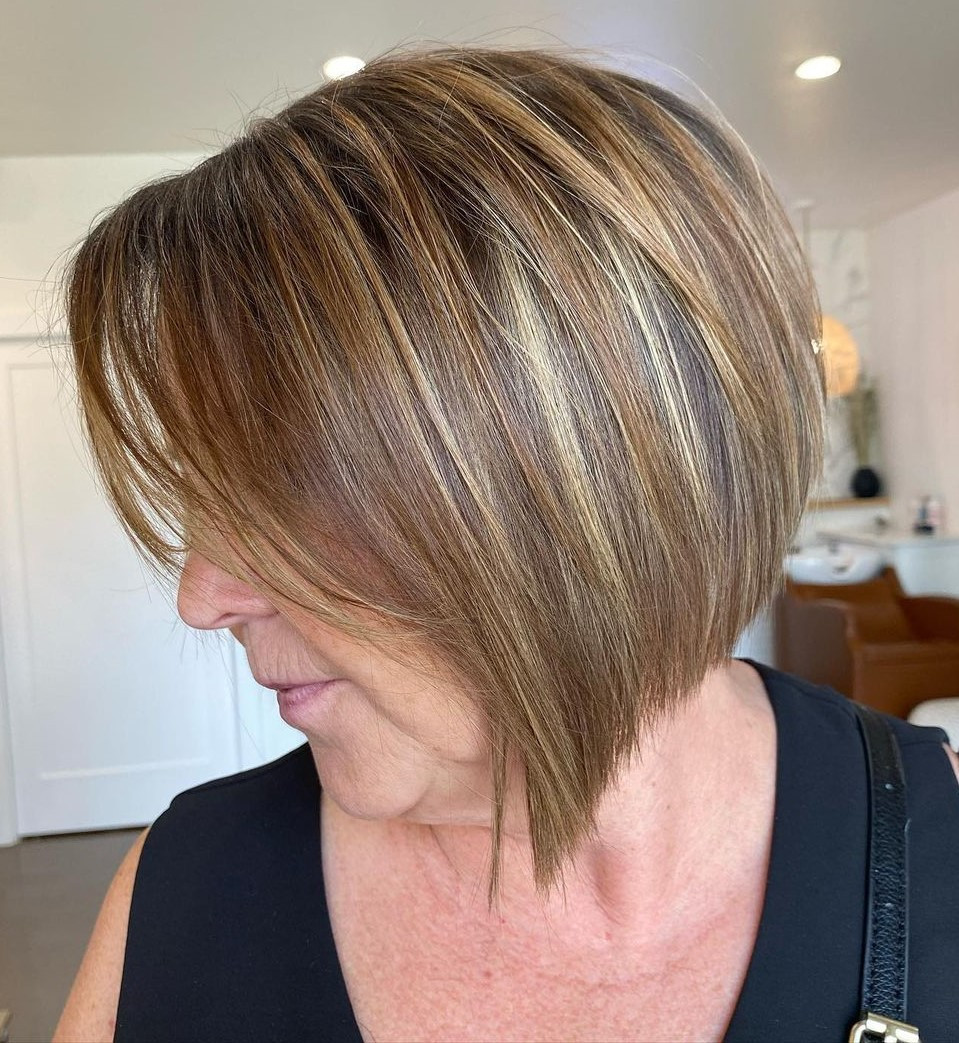 Ash Blonde Bob With Subtle Highlights Ash Blonde Bob With Subtle Highlights — Hair Color for Older Women