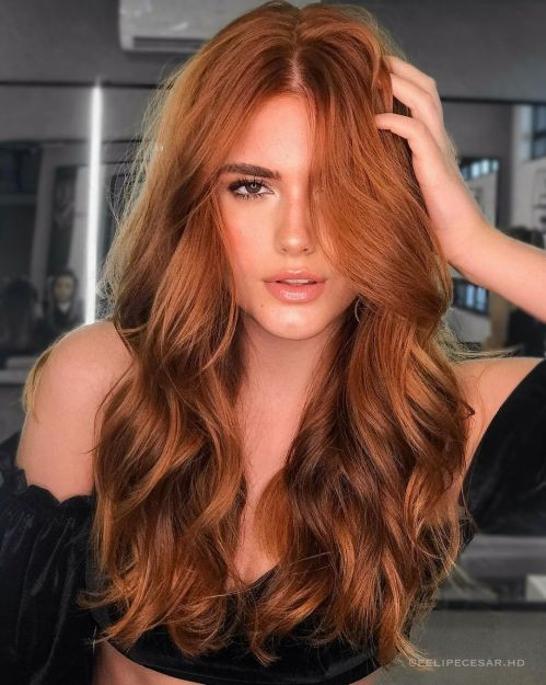 Mid-Back Auburn With Copper Highlights Mid-Back Auburn With Copper Highlights — Ginger Hair