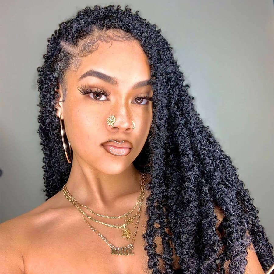 Shoulder Length Visual Idea — Distressed Locs