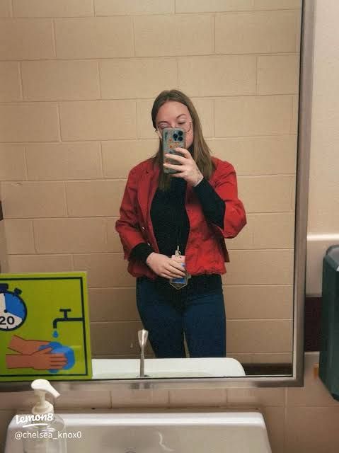 Bold Red Jacket: Casual Layering with Jeans Bold Red Jacket: Casual Layering with Jeans — Substitute Teacher Outfits