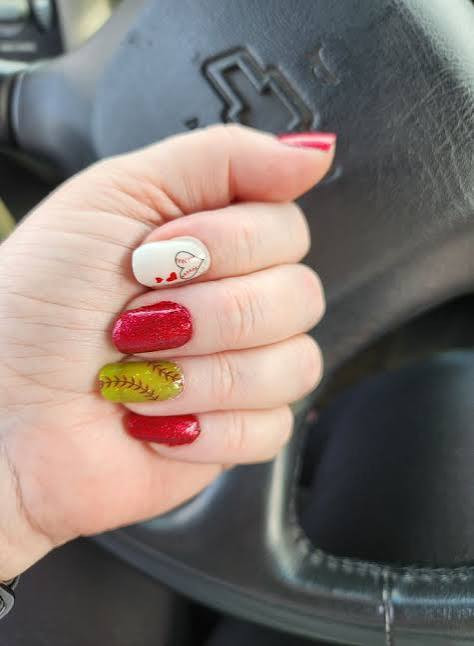 Sports Game Visual Idea Sports Game Visual Idea — Softball Mom Nails