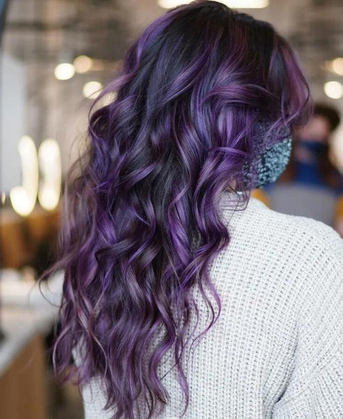 Purple Black Hair