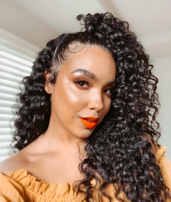 Mid-Back Visual Idea — Half Up Half Down Natural Hair