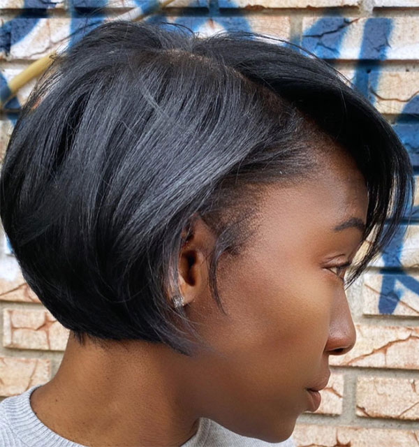 Rounded Ear Length Bob — Bob Hairstyles for Black Women