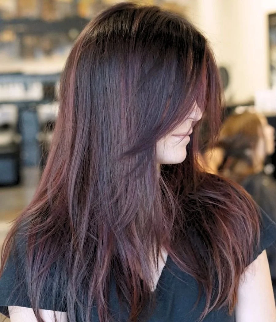 Layered Shag With Curtain Bangs Layered Shag With Curtain Bangs — Hair Trends