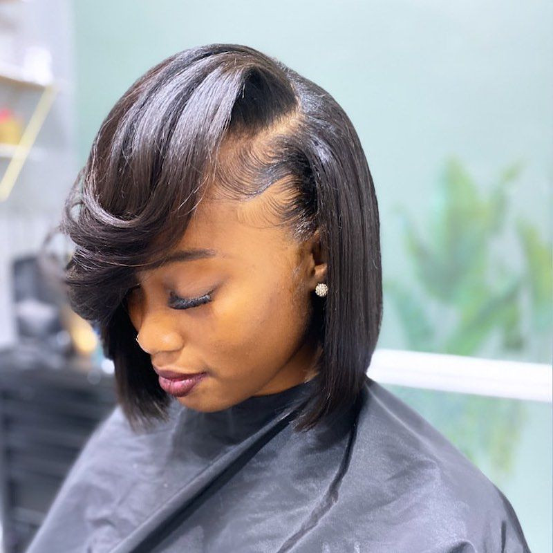 Dark Brown Visual Idea Dark Brown Visual Idea — Relaxed Hair Bob