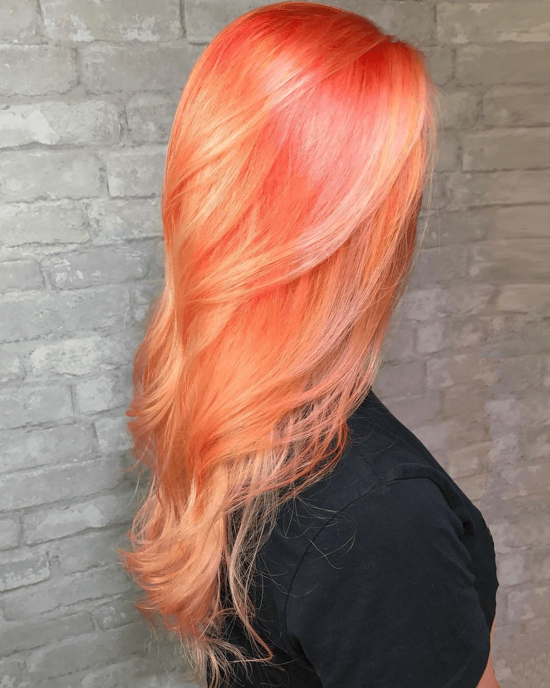 Intense Bright Tangerine Smooth Layers Intense Bright Tangerine Smooth Layers — Tangerine Hair