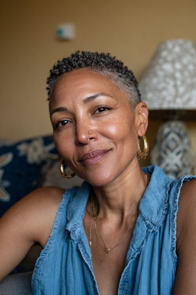No Bangs Visual Idea No Bangs Visual Idea — Short Haircuts for Black Women Over 50