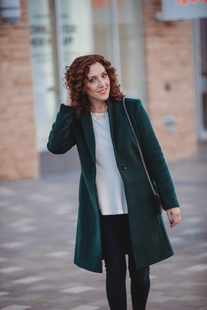 Polished Wool Coat and Peplum Top Polished Wool Coat and Peplum Top — Denver Outfits