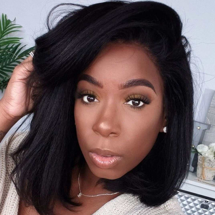 Dense Black Chin Bob Dense Black Chin Bob — Frontal Wig Styles