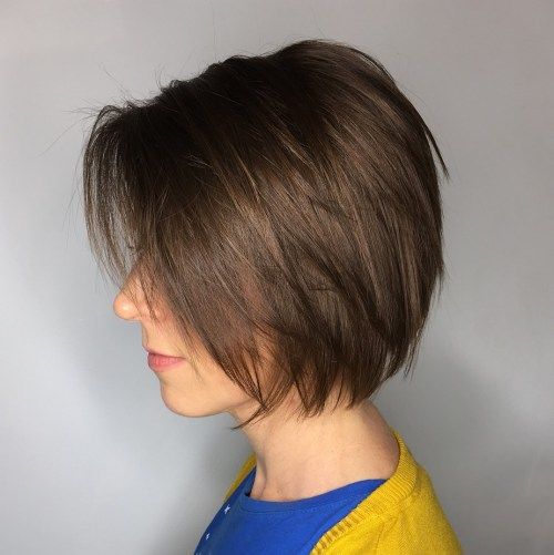 Dark Brown Visual Idea — Layered Bob