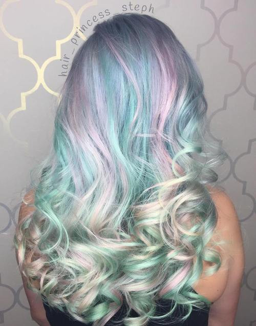 Thick Wavy Pastel Multi-Tone Blend Thick Wavy Pastel Multi-Tone Blend — Cotton Candy Hair