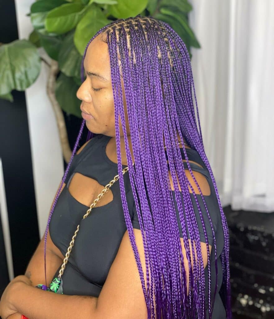 Vibrant Purple Micro Braids — Purple Braids
