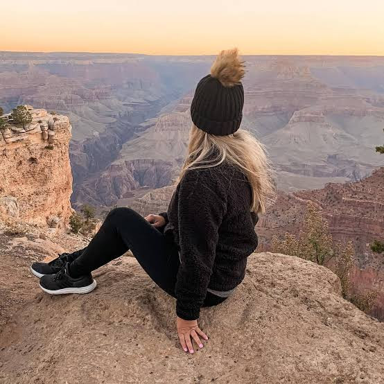 Fuzzy Comfort: Black Jacket and Beanie — Grand Canyon Outfits