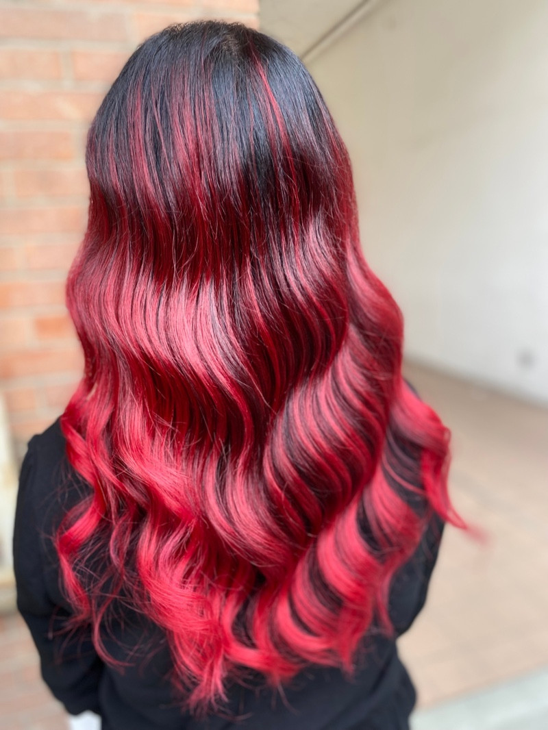 Collarbone Visual Idea — Bright Red Hair