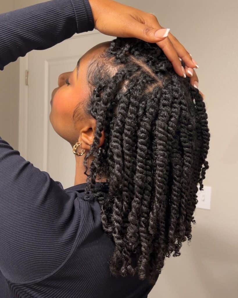 Side View Visual Idea — Mini Braids