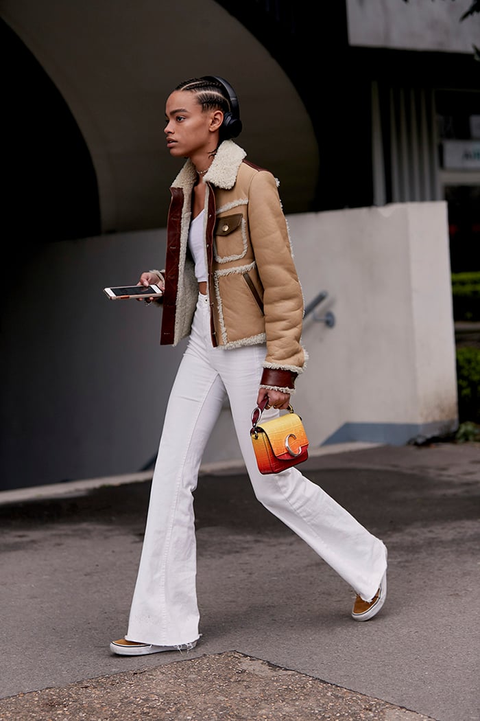 Brown And White Sneakers Outfit Idea — Mini Bags