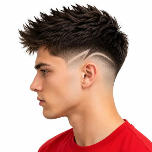Middle Visual Idea Middle Visual Idea — Low Taper Fade Straight Hair