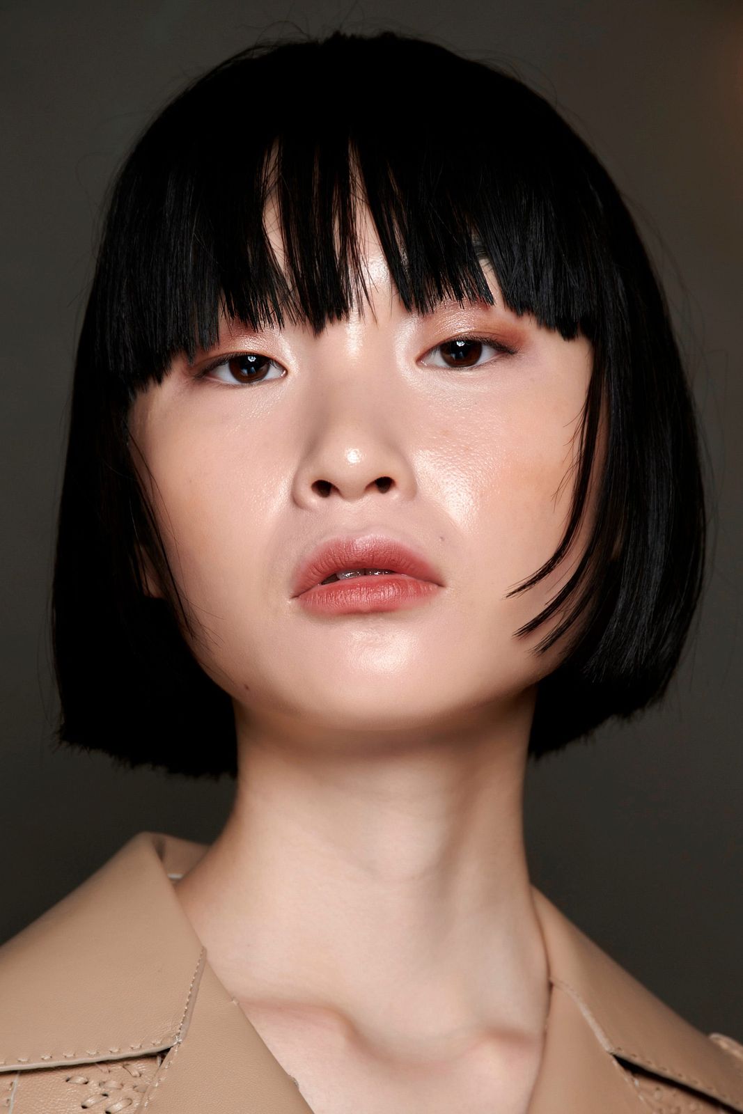 Geometric Black Bob With Full Bangs — Bob with Bangs