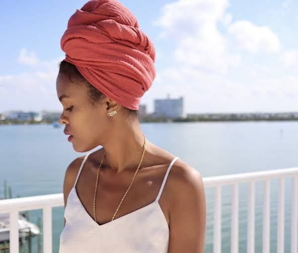 Vibrant Red Knotted Turban With White Camisole Vibrant Red Knotted Turban With White Camisole — Turban Styles