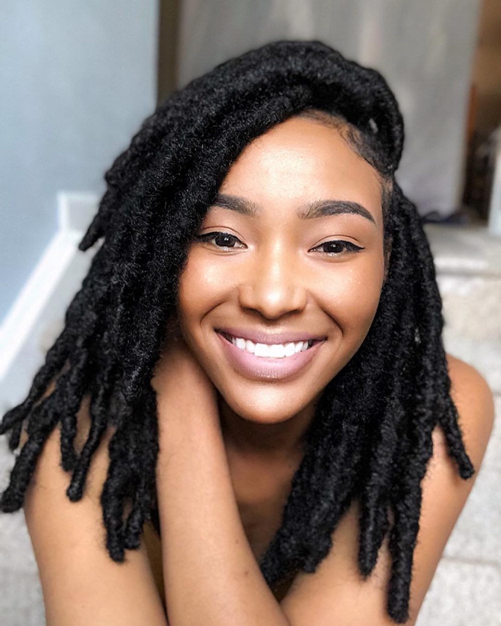 Collarbone Length Starter Locs Blowout