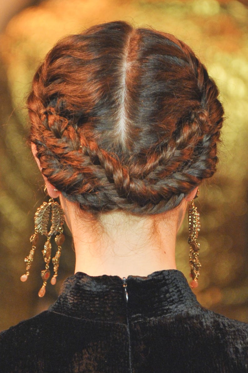 Medium Density Wavy Dark Brown Undone Braid — Milkmaid Braid