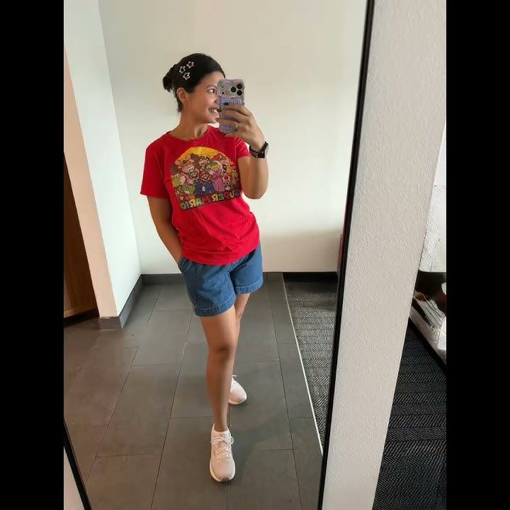 Super Mario Graphic Tee and Denim Shorts for a Fun Day Super Mario Graphic Tee and Denim Shorts for a Fun Day — Universal Studios Outfits