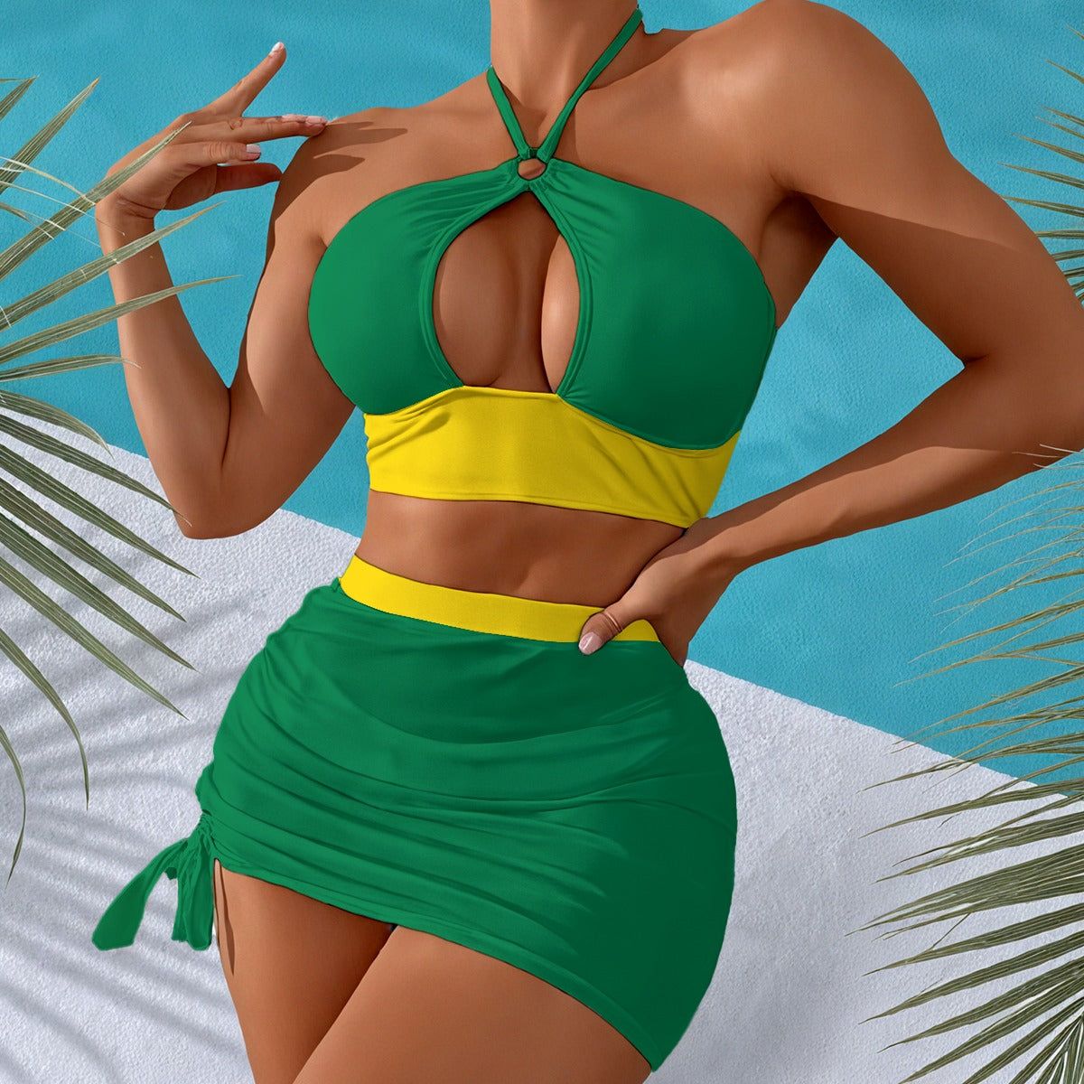 Beach Resort Two-Piece: Brazil Flag Colors Beach Resort Two-Piece: Brazil Flag Colors — Brazil Outfits
