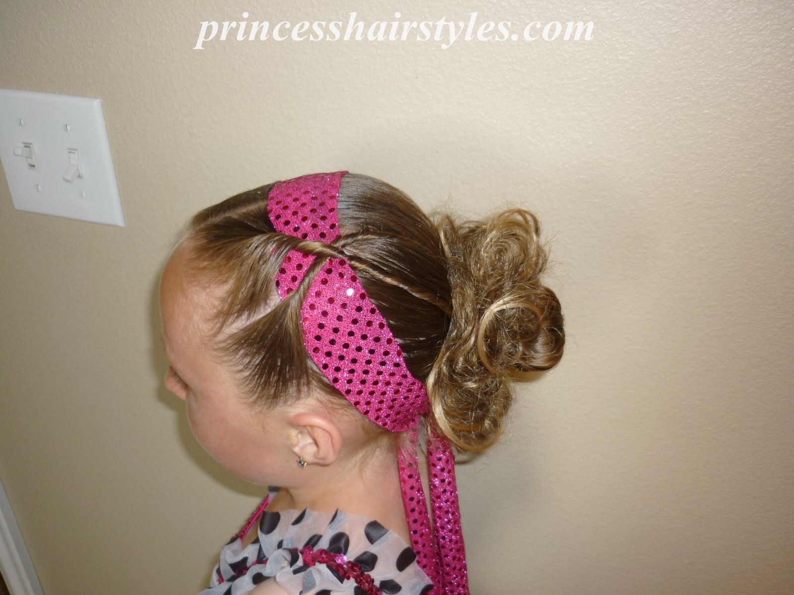 High Bun With Curled Ends and Headband — Dance Recital Hairstyles