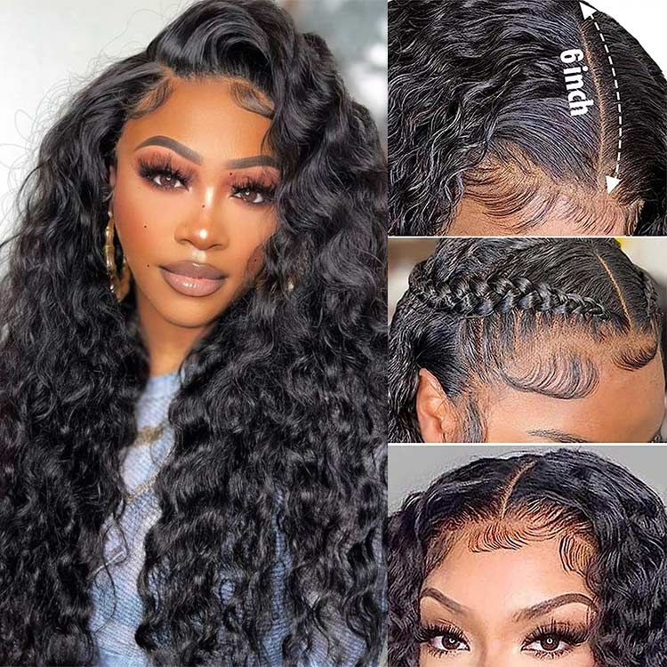 Wavy Dark Hair With Styled Baby Hairs — Closure Sew In