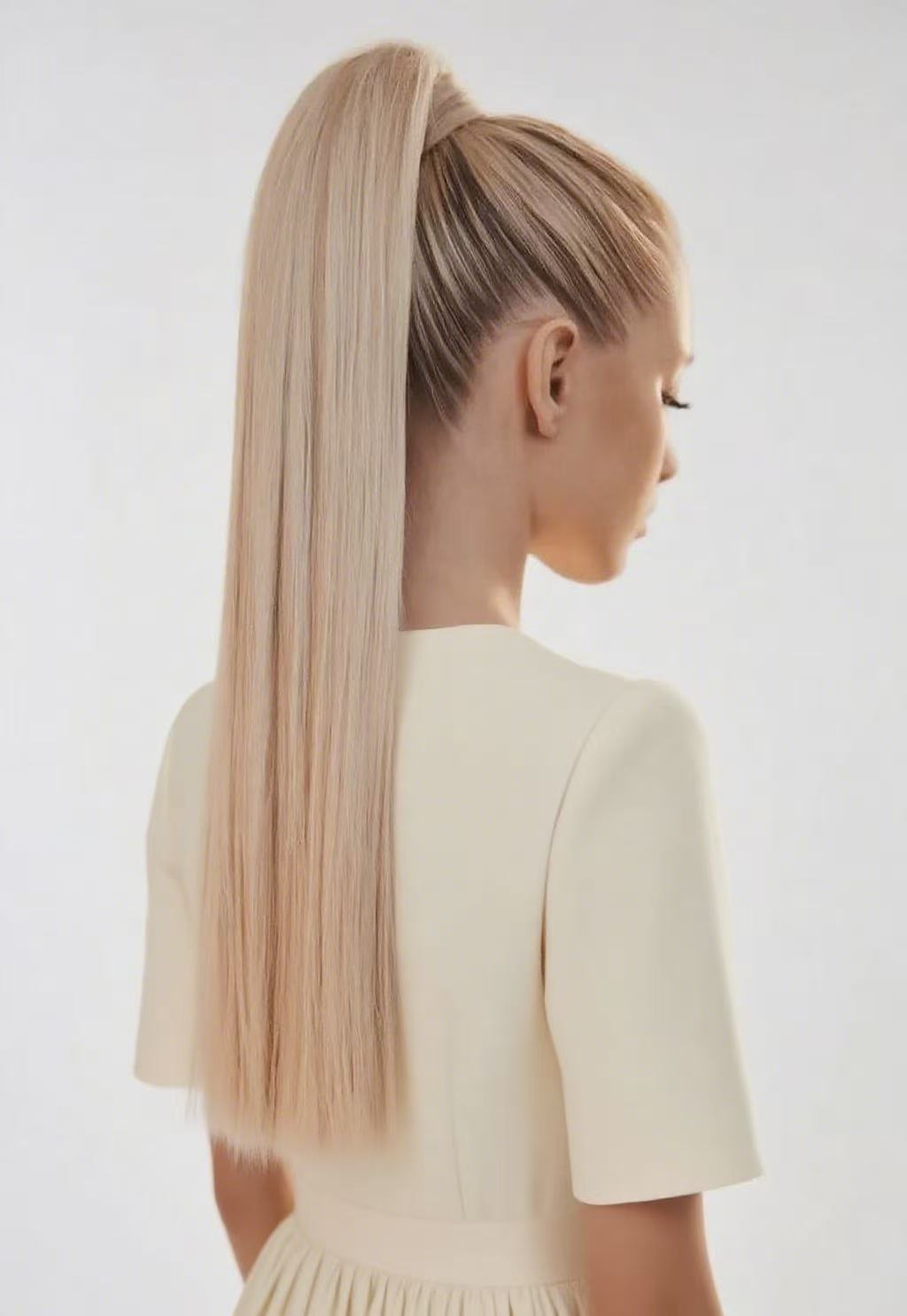 Shiny Dark Brown Sleek Ponytail Shiny Dark Brown Sleek Ponytail