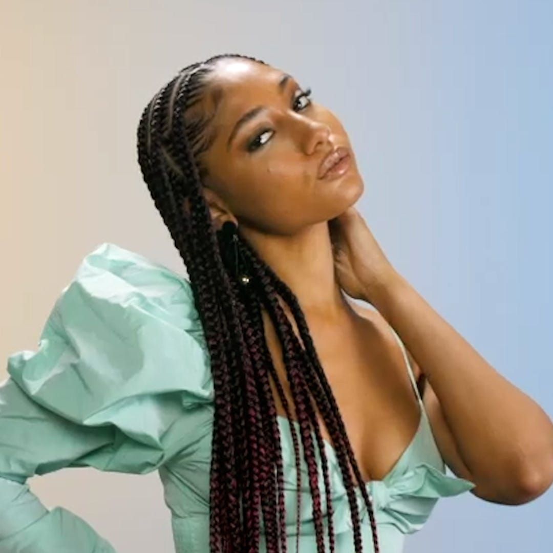 Mid-Back Layered Braids With Red Highlights