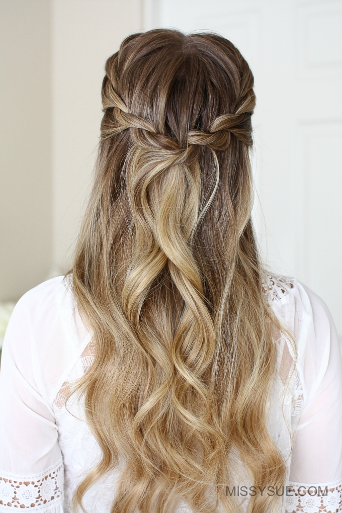 Half-Up Half-Down with Braided Detail — Easy Hairstyles