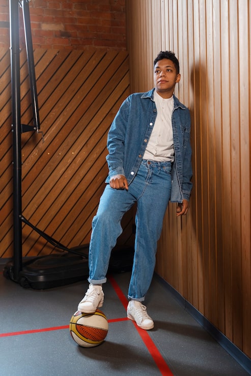 Denim on Denim: Y2K Casual with Rolled Cuffs Denim on Denim: Y2K Casual with Rolled Cuffs — Y2K Outfits for Men