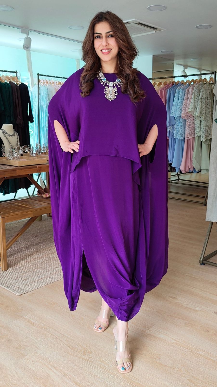 Vibrant Purple Kaftan for Evening Elegance Vibrant Purple Kaftan for Evening Elegance — Washington DC Outfits