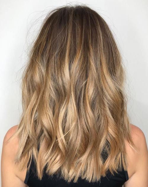 Visual Idea — The Base Color Is Dark Brown Visual Idea — The Base Color Is Dark Brown — Honey Balayage